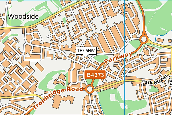 TF7 5HW map - OS VectorMap District (Ordnance Survey)