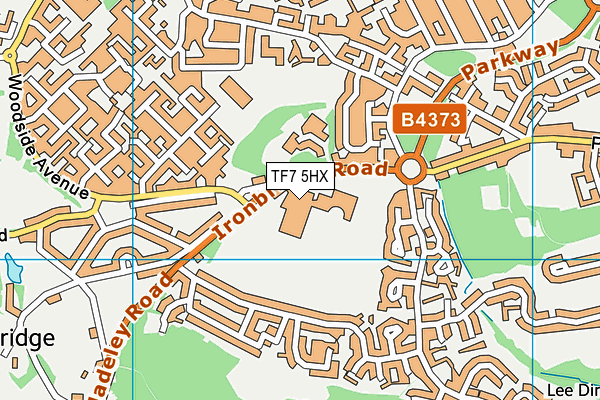 Woodlands Primary School map (TF7 5HX) - OS VectorMap District (Ordnance Survey)