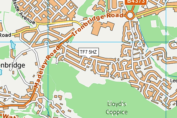 TF7 5HZ map - OS VectorMap District (Ordnance Survey)