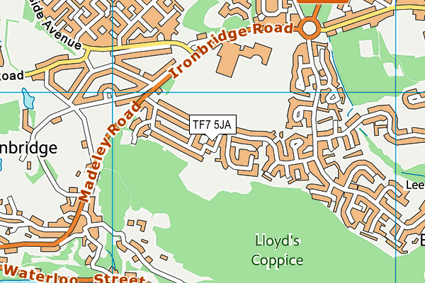TF7 5JA map - OS VectorMap District (Ordnance Survey)