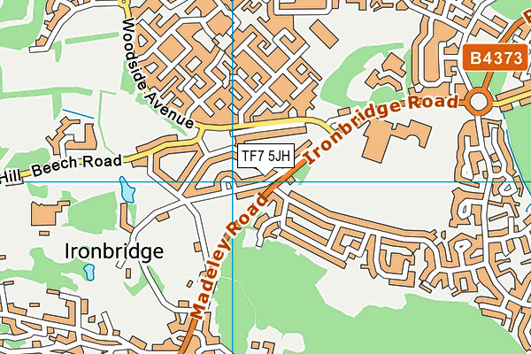 TF7 5JH map - OS VectorMap District (Ordnance Survey)