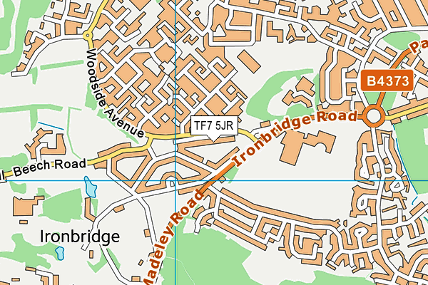 TF7 5JR map - OS VectorMap District (Ordnance Survey)