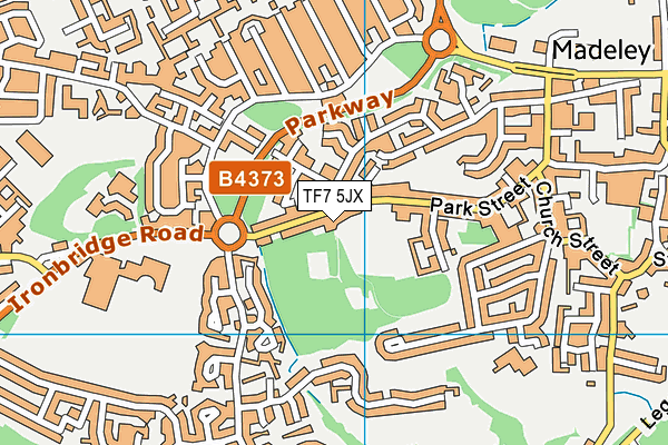 TF7 5JX map - OS VectorMap District (Ordnance Survey)