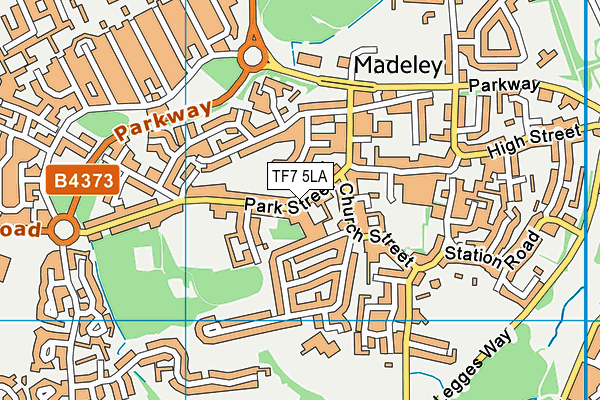 TF7 5LA map - OS VectorMap District (Ordnance Survey)