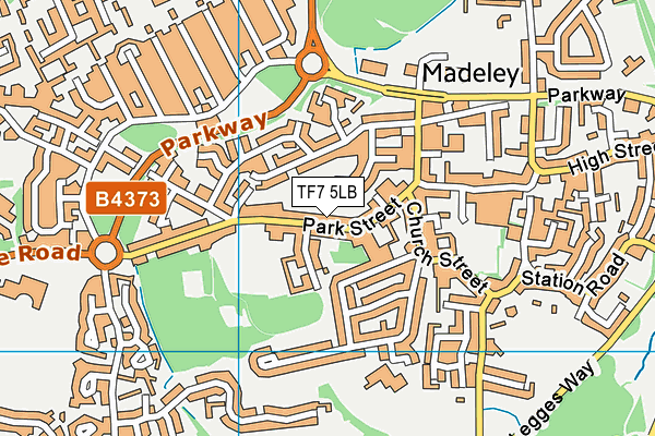 TF7 5LB map - OS VectorMap District (Ordnance Survey)