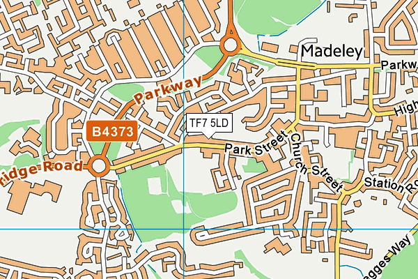 TF7 5LD map - OS VectorMap District (Ordnance Survey)