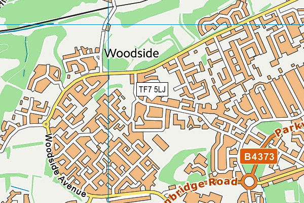 TF7 5LJ map - OS VectorMap District (Ordnance Survey)