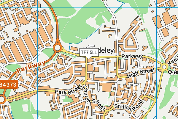TF7 5LL map - OS VectorMap District (Ordnance Survey)