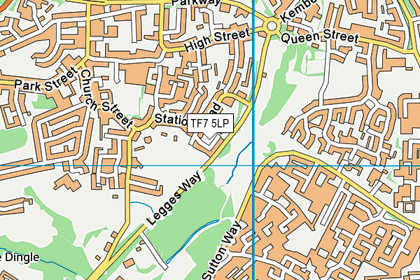 TF7 5LP map - OS VectorMap District (Ordnance Survey)