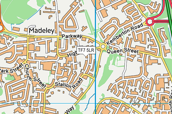 TF7 5LR map - OS VectorMap District (Ordnance Survey)