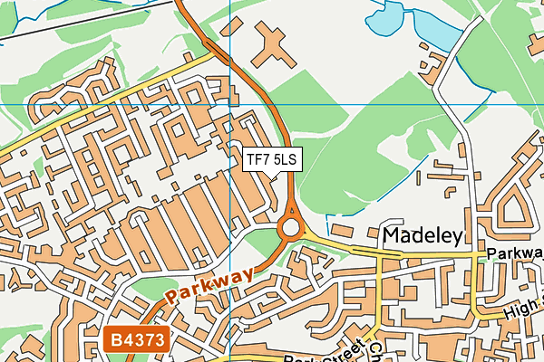 TF7 5LS map - OS VectorMap District (Ordnance Survey)