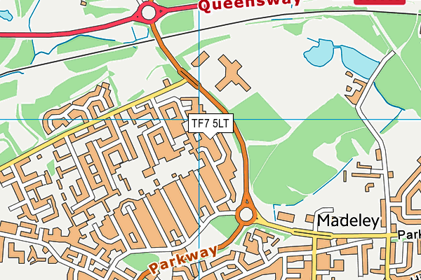 TF7 5LT map - OS VectorMap District (Ordnance Survey)