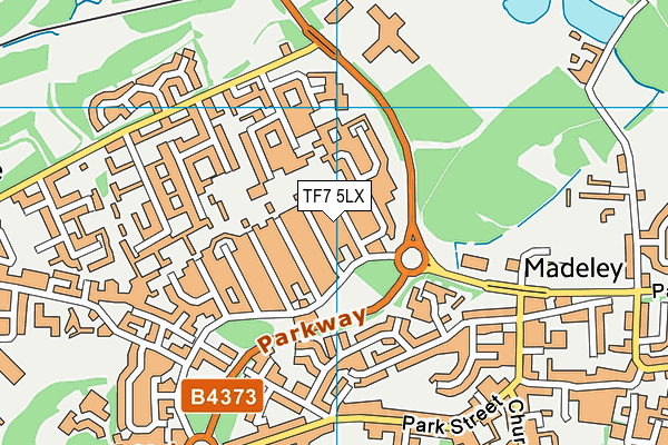 TF7 5LX map - OS VectorMap District (Ordnance Survey)