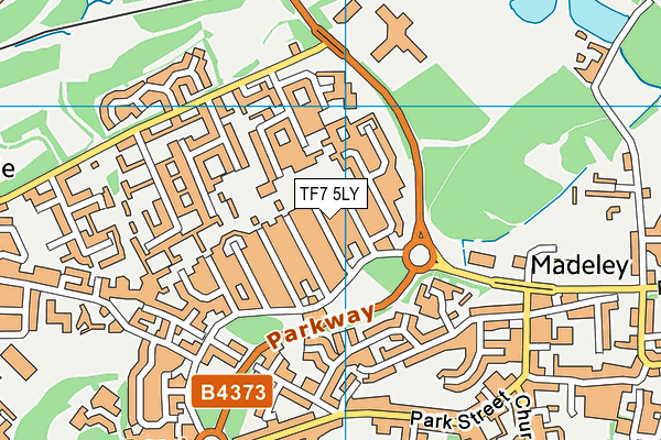 TF7 5LY map - OS VectorMap District (Ordnance Survey)