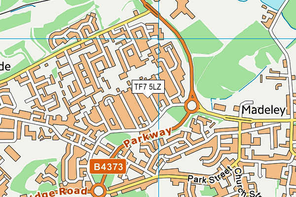 TF7 5LZ map - OS VectorMap District (Ordnance Survey)