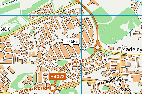 TF7 5NB map - OS VectorMap District (Ordnance Survey)