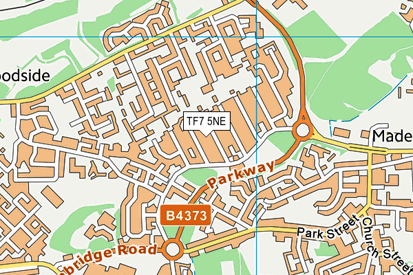 TF7 5NE map - OS VectorMap District (Ordnance Survey)