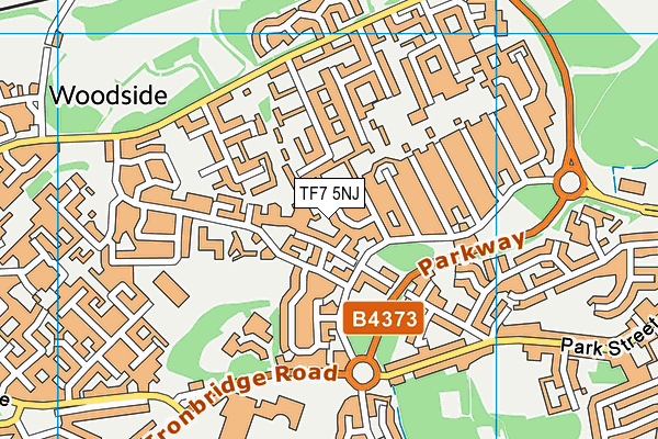 TF7 5NJ map - OS VectorMap District (Ordnance Survey)