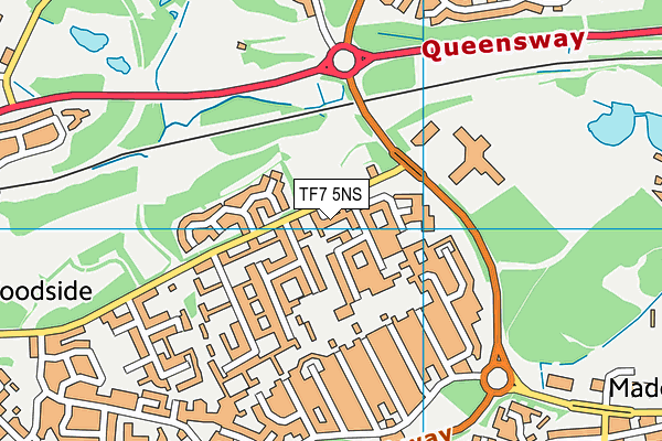 TF7 5NS map - OS VectorMap District (Ordnance Survey)