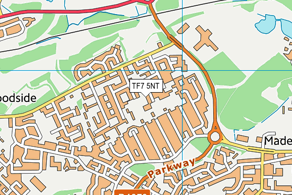 TF7 5NT map - OS VectorMap District (Ordnance Survey)