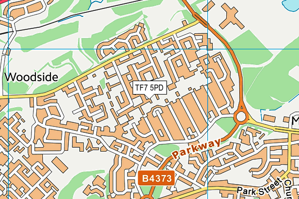 TF7 5PD map - OS VectorMap District (Ordnance Survey)