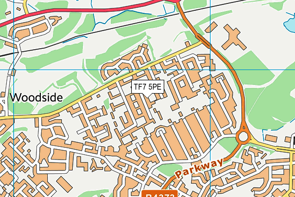 TF7 5PE map - OS VectorMap District (Ordnance Survey)