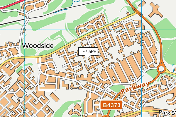 TF7 5PH map - OS VectorMap District (Ordnance Survey)