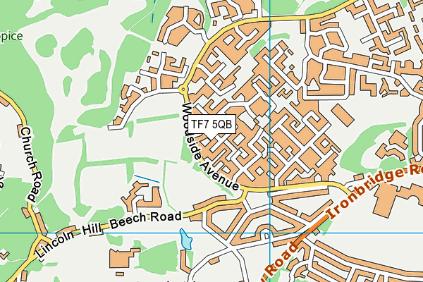 TF7 5QB map - OS VectorMap District (Ordnance Survey)