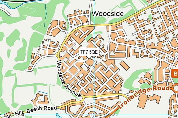 TF7 5QE map - OS VectorMap District (Ordnance Survey)