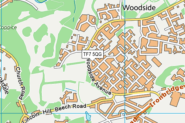 TF7 5QG map - OS VectorMap District (Ordnance Survey)