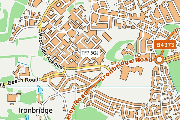 TF7 5QJ map - OS VectorMap District (Ordnance Survey)