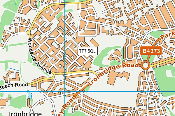 TF7 5QL map - OS VectorMap District (Ordnance Survey)