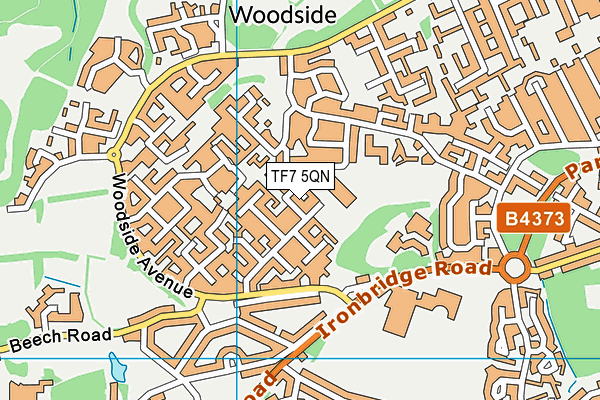 TF7 5QN map - OS VectorMap District (Ordnance Survey)