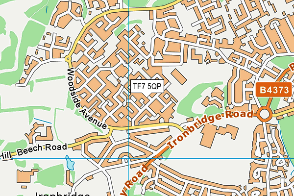 TF7 5QP map - OS VectorMap District (Ordnance Survey)