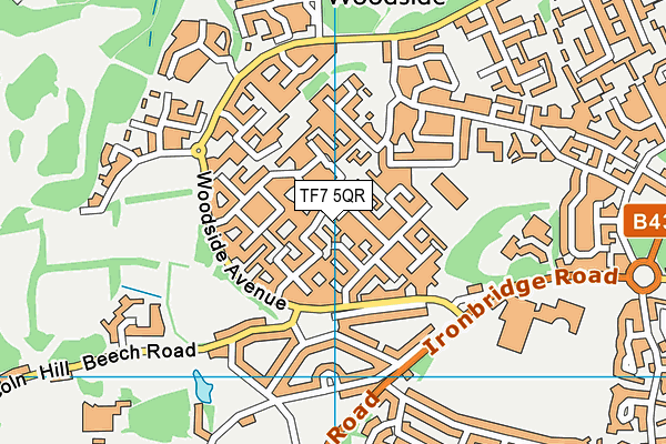 TF7 5QR map - OS VectorMap District (Ordnance Survey)