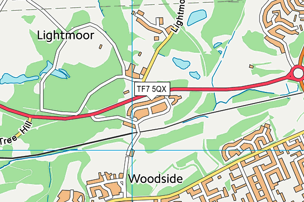 TF7 5QX map - OS VectorMap District (Ordnance Survey)