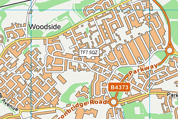 TF7 5QZ map - OS VectorMap District (Ordnance Survey)