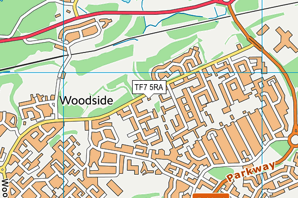 TF7 5RA map - OS VectorMap District (Ordnance Survey)