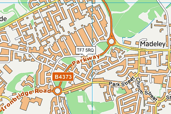 TF7 5RQ map - OS VectorMap District (Ordnance Survey)