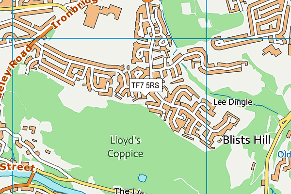 TF7 5RS map - OS VectorMap District (Ordnance Survey)