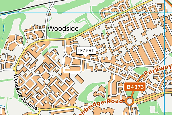 TF7 5RT map - OS VectorMap District (Ordnance Survey)