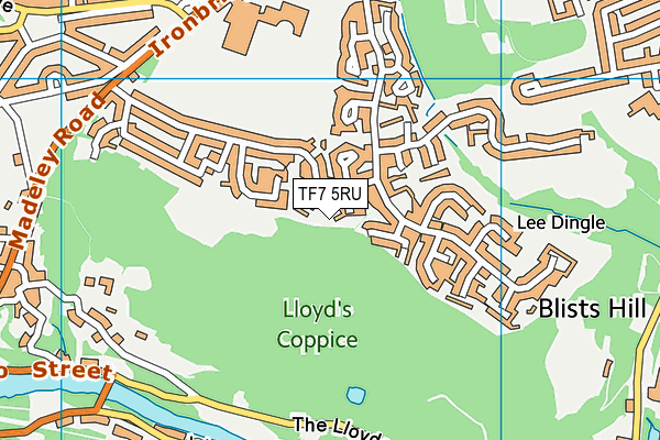TF7 5RU map - OS VectorMap District (Ordnance Survey)