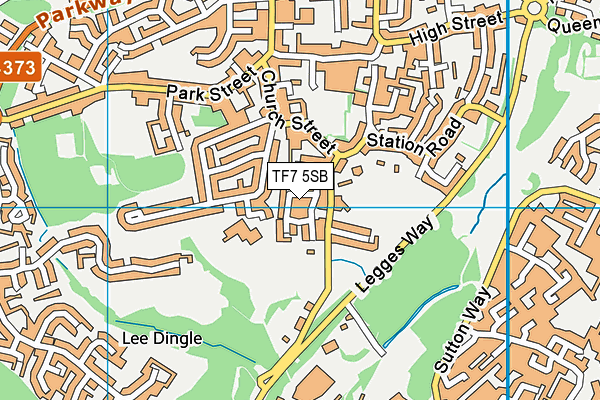 TF7 5SB map - OS VectorMap District (Ordnance Survey)