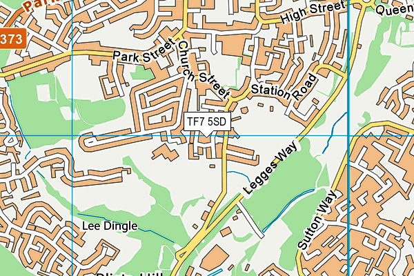TF7 5SD map - OS VectorMap District (Ordnance Survey)