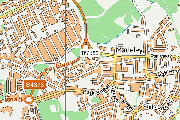 TF7 5SG map - OS VectorMap District (Ordnance Survey)