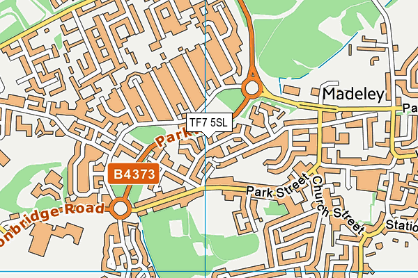 TF7 5SL map - OS VectorMap District (Ordnance Survey)