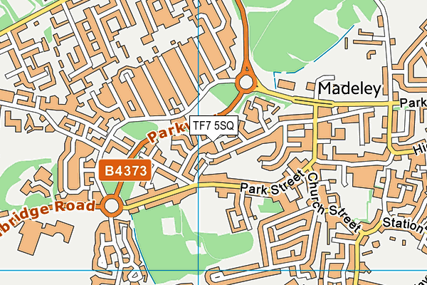 TF7 5SQ map - OS VectorMap District (Ordnance Survey)