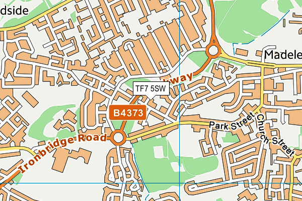 TF7 5SW map - OS VectorMap District (Ordnance Survey)