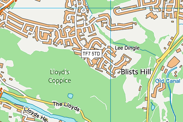 TF7 5TD map - OS VectorMap District (Ordnance Survey)