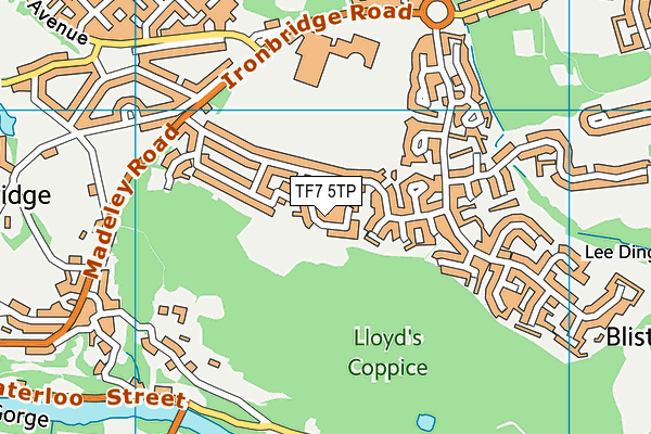 TF7 5TP map - OS VectorMap District (Ordnance Survey)